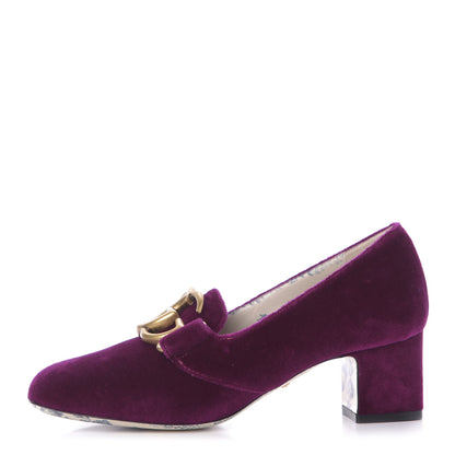 Gucci Softy Velvet GG Victoire 55mm Loafer Pumps 35 Fucsia 1 of 10