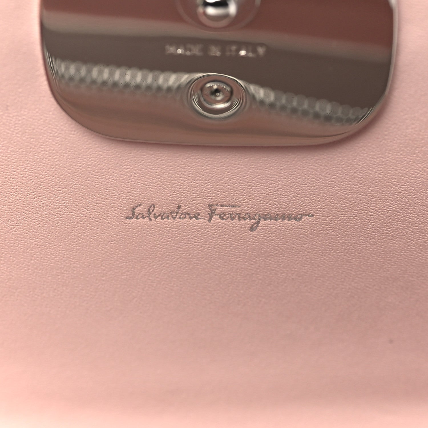 Salvatore Ferragamo SALVATORE FERRAGAMO Calfskin Vara Bow Chain Flap Crossbody Pink 6 of 12