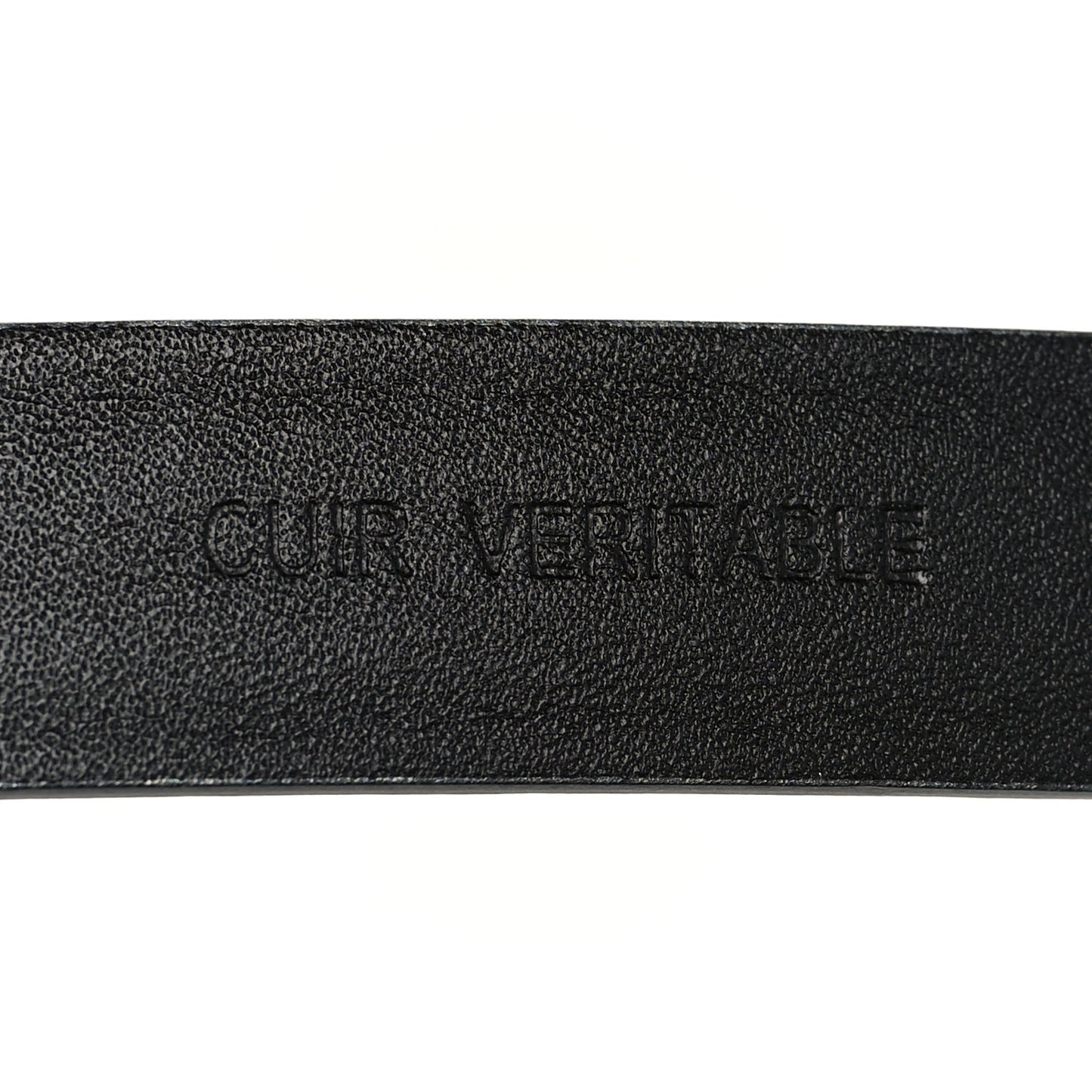 Glitter Calfskin CC Logo Skinny Belt 70 28 Silver