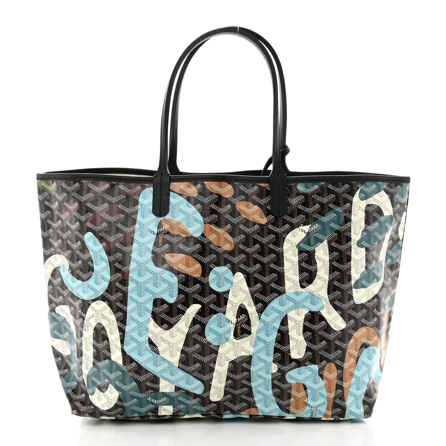 Goyardine Lettres Camouflage Saint Louis PM Black Blue
