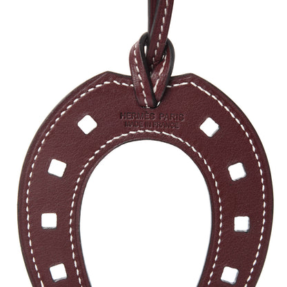 Hermes Swift Paddock Horseshoe Bag Charm Bordeaux 3 of 4