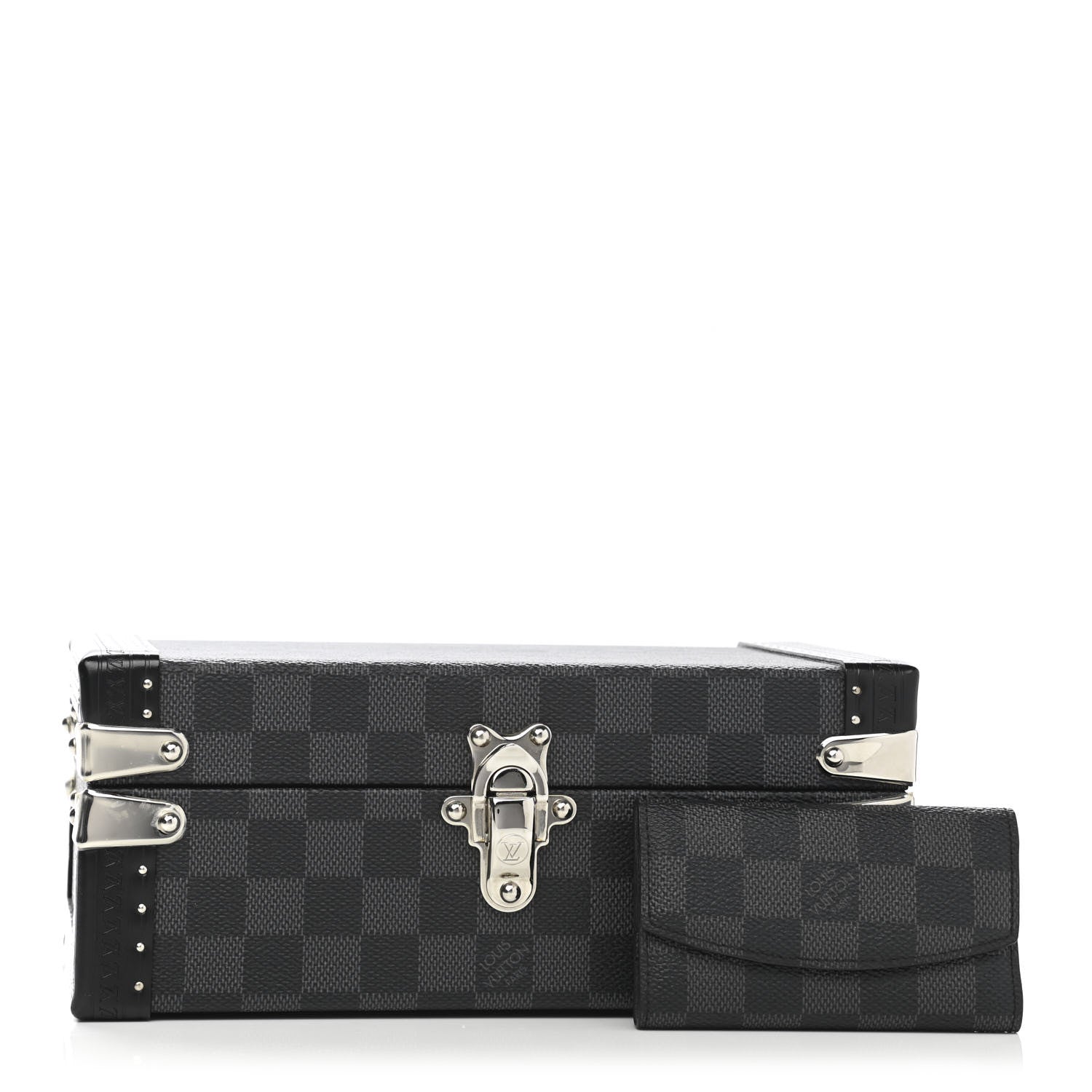 Louis Vuitton Damier Graphite Hard Sided Cufflinks Case 4 of 14