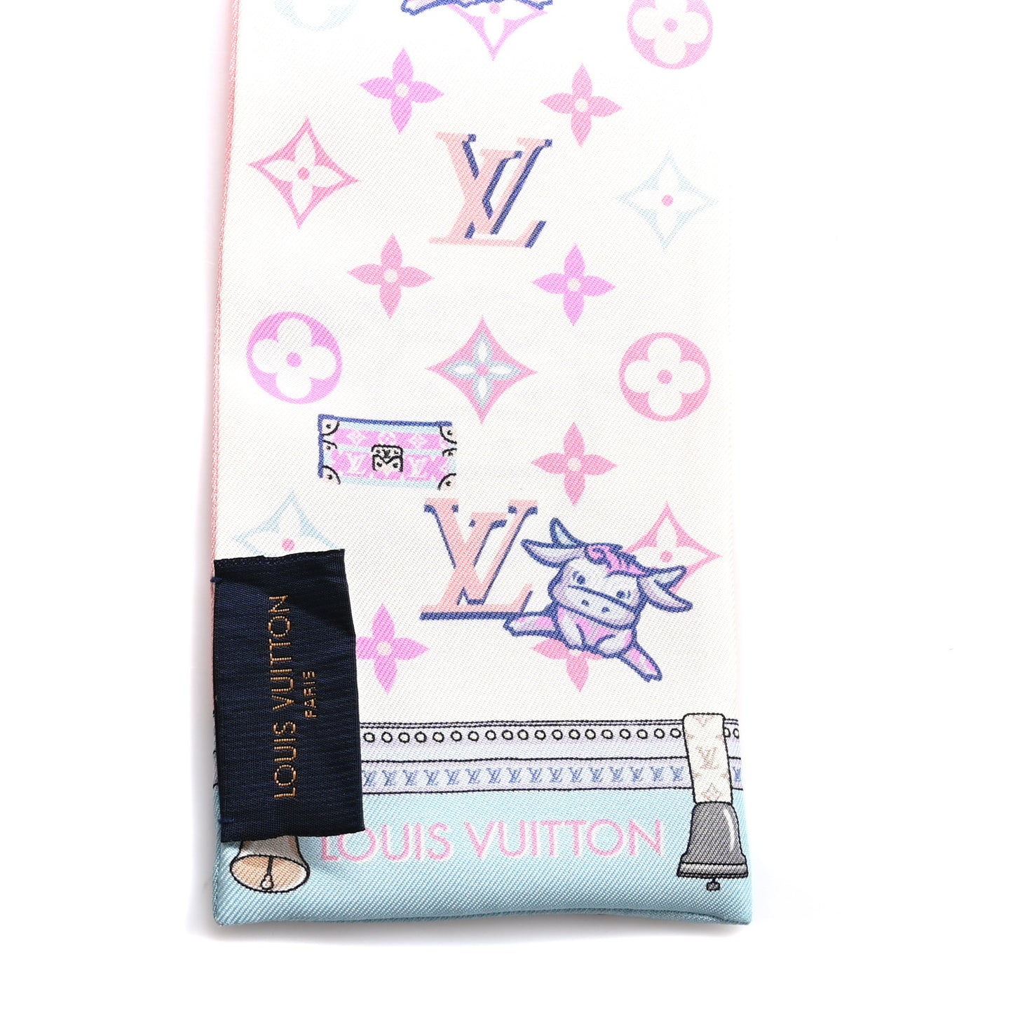 Silk Monogram Rodeo Bandeau Rose