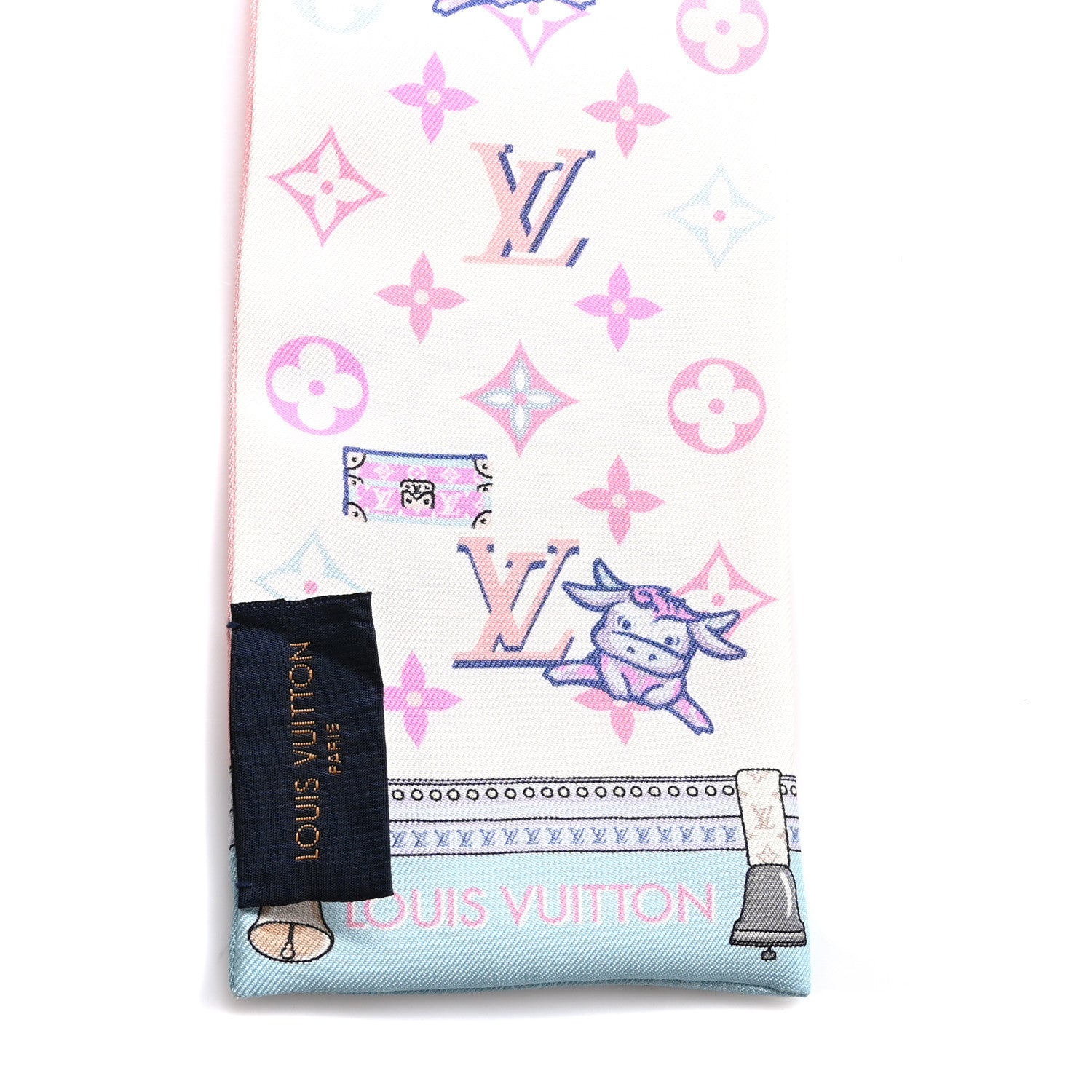 Louis Vuitton Silk Monogram Rodeo Bandeau Rose 3 of 3