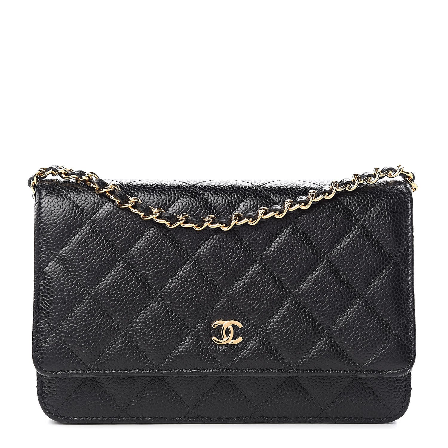 Chanel Caviar Quilted Wallet On Chain WOC Black 1 of 12