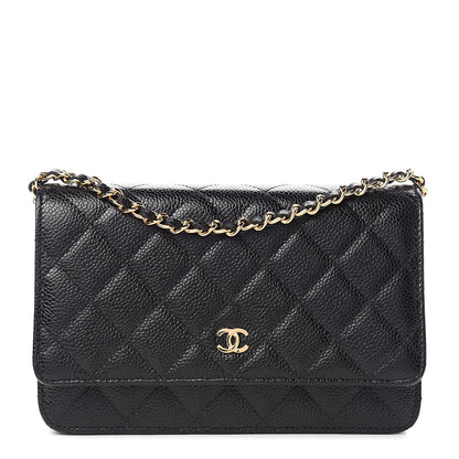 Chanel Caviar Quilted Wallet On Chain WOC Black 1 of 12