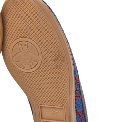Gucci Lurex Calfskin Web GG Monogram Womens Falacer Sneakers 38 Iridescent Blue Iridescent Red Silver 6 of 9