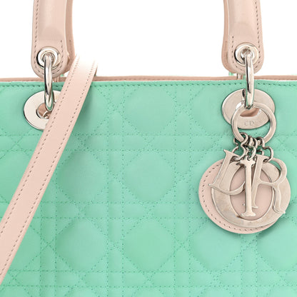 Christian Dior Lambskin Snakeskin Medium Lady Dior Light Blue Multicolor 8 of 13