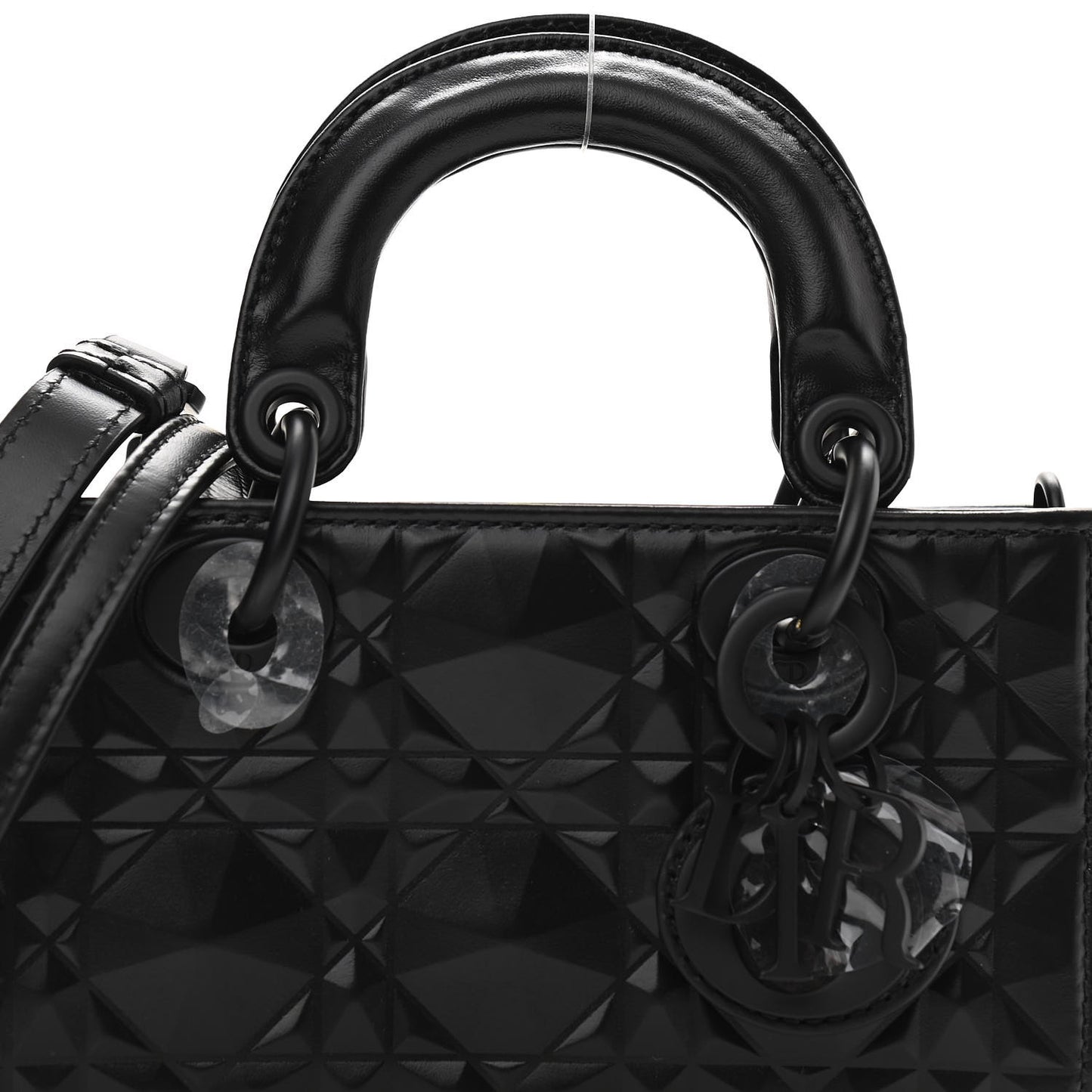 Calfskin Cannage Diamond Micro Lady D-Joy Black