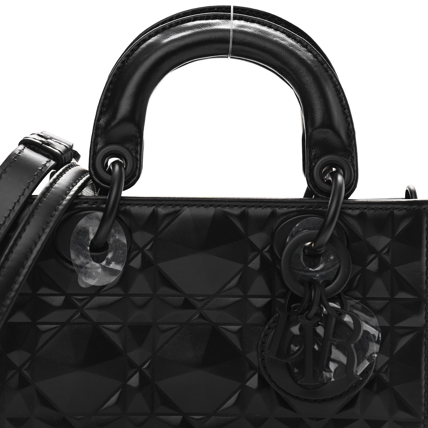 Christian Dior Calfskin Cannage Diamond Micro Lady D-Joy Black 9 of 9