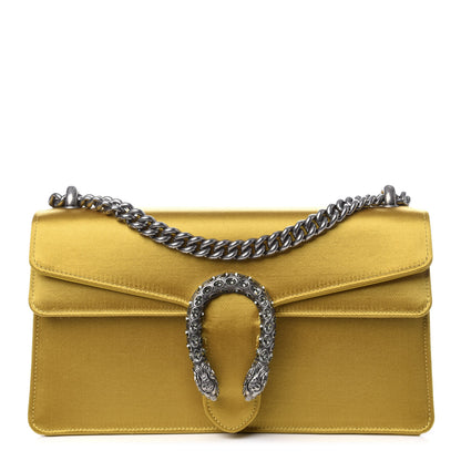 Gucci Satin Silk Crystal Small Dionysus Shoulder Bag Gold Black Diamond 1 of 10