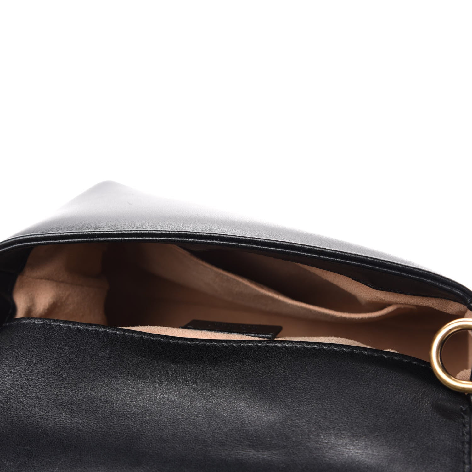 Gucci Calfskin Matelasse Mini GG Marmont Top Handle Shoulder Bag Black 5 of 10