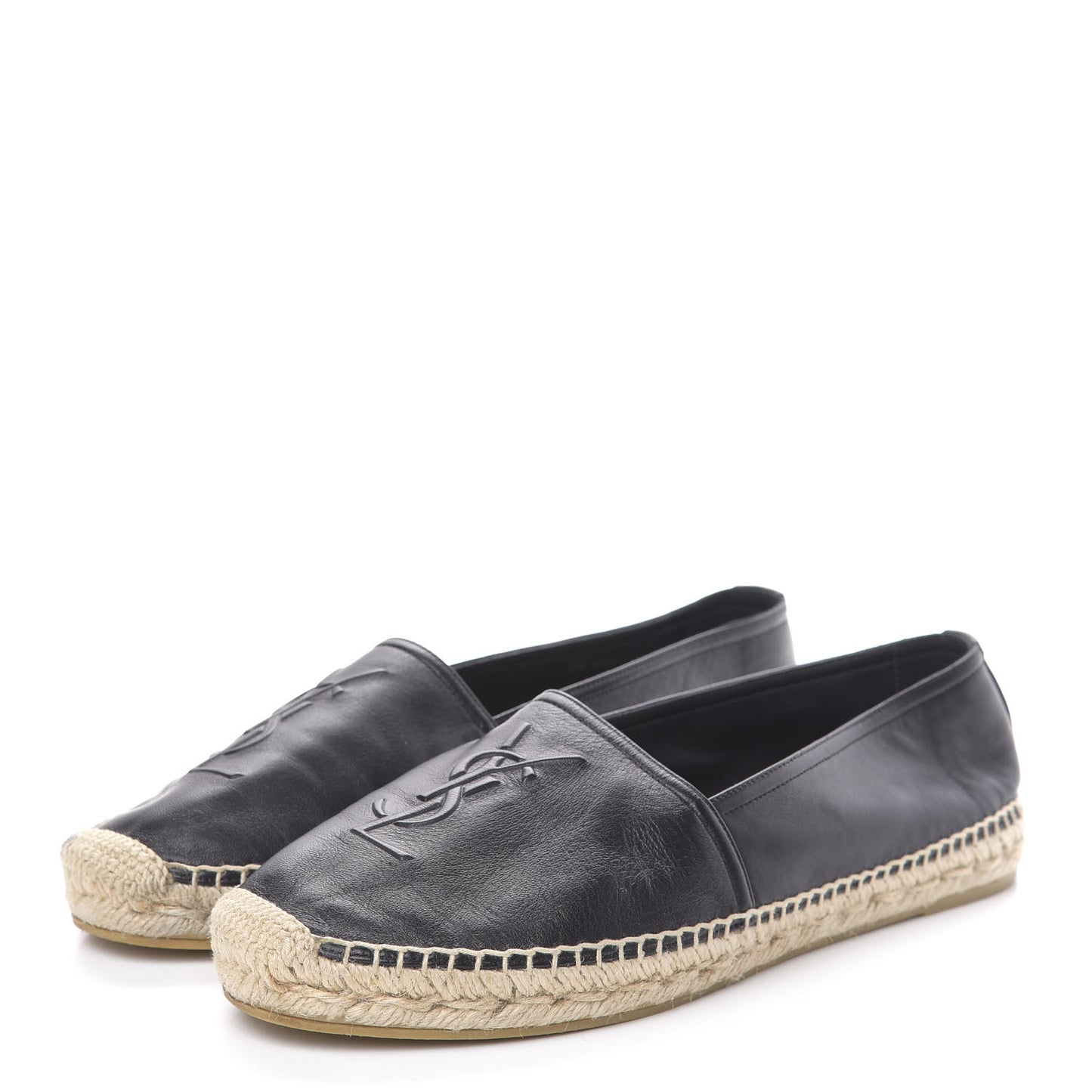 Lambskin Monogram Espadrilles 41 Black
