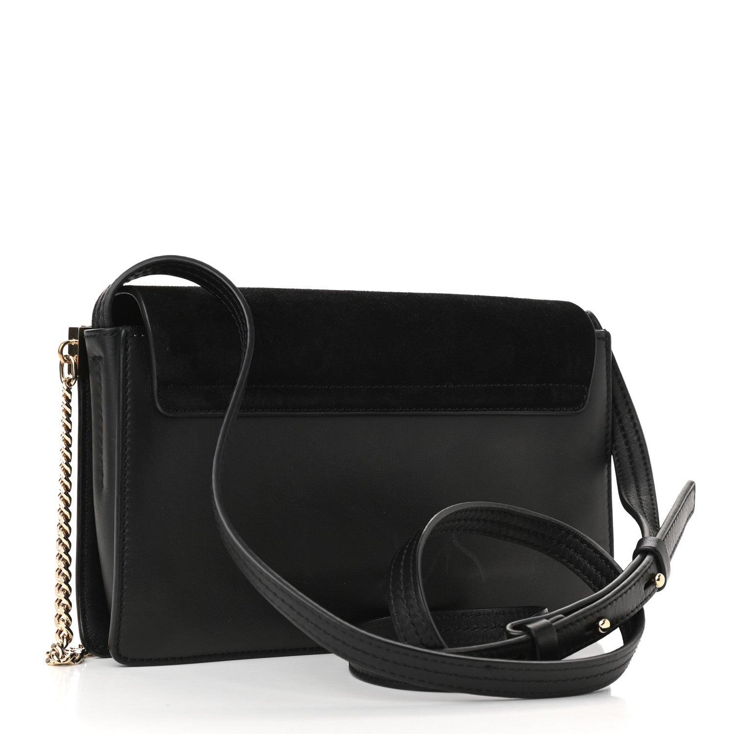 Chloe Suede Calfskin Small Faye Shoulder Bag Black 3 of 10