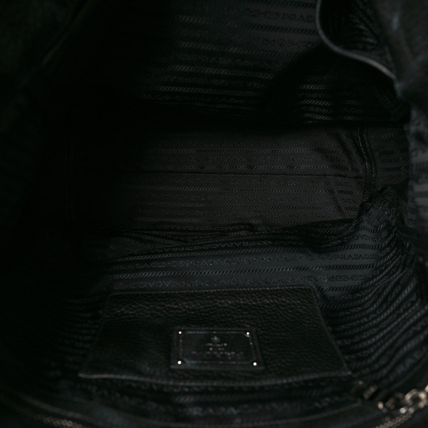 Prada Vitello Daino Shopping Tote Black 4 of 7