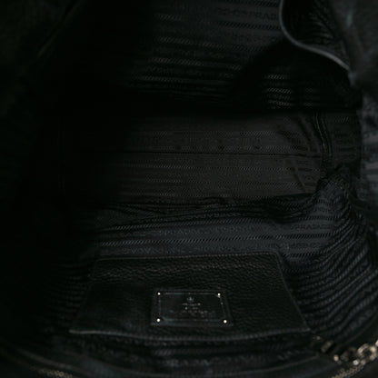 Prada Vitello Daino Shopping Tote Black 4 of 7