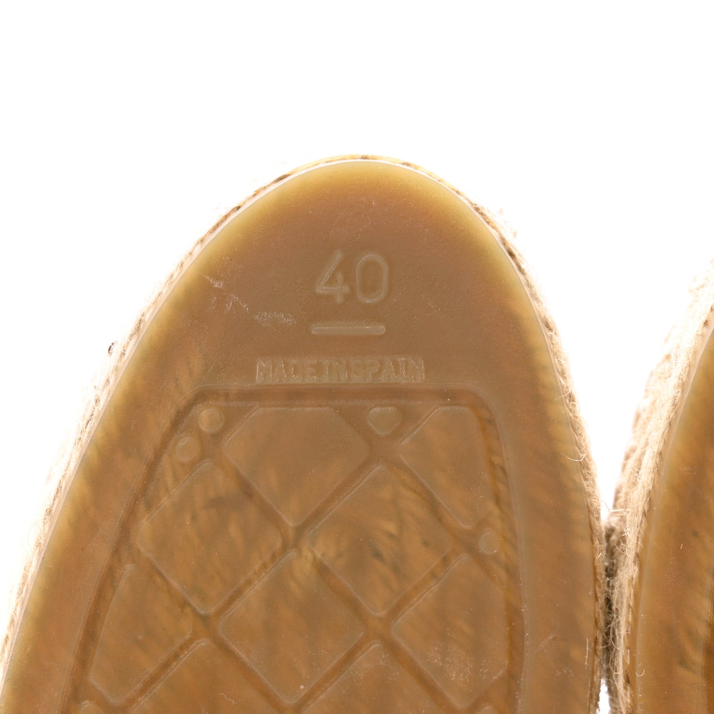 Lambskin Quilted CC Espadrilles 40 Beige