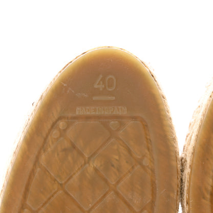 Chanel Lambskin Quilted CC Espadrilles 40 Beige 7 of 9
