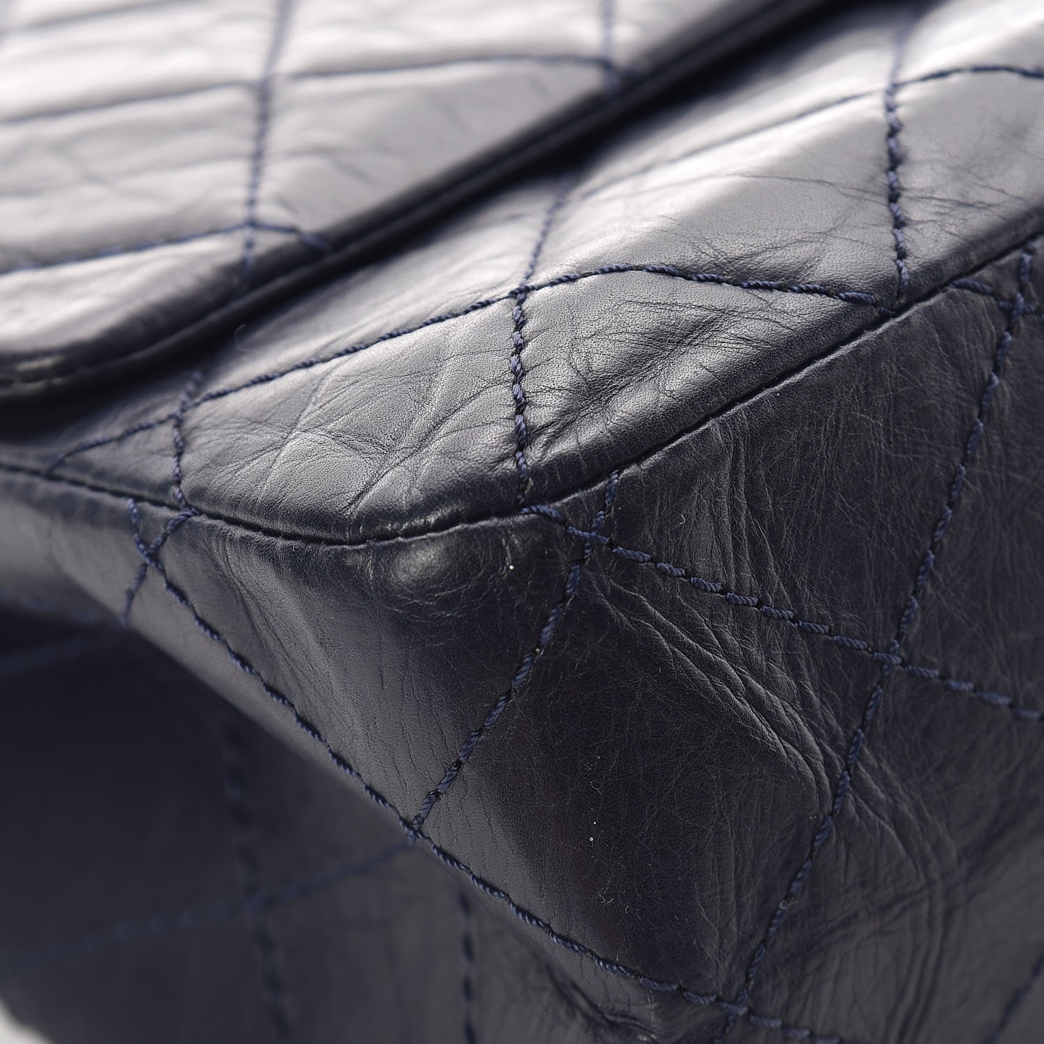 Chanel Aged Calfskin Quilted 2.55 Reissue 227 Flap Navy Blue 13 of 13