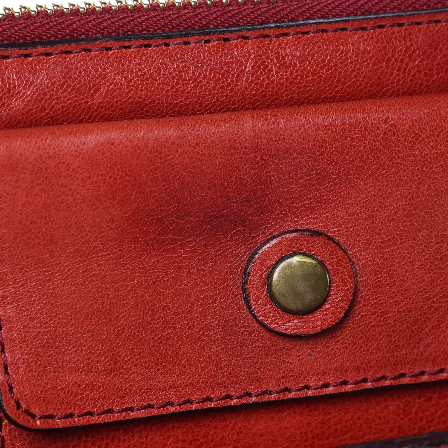 Chloe Lambskin Large Heloise Satchel Vermillion Red 20 of 20