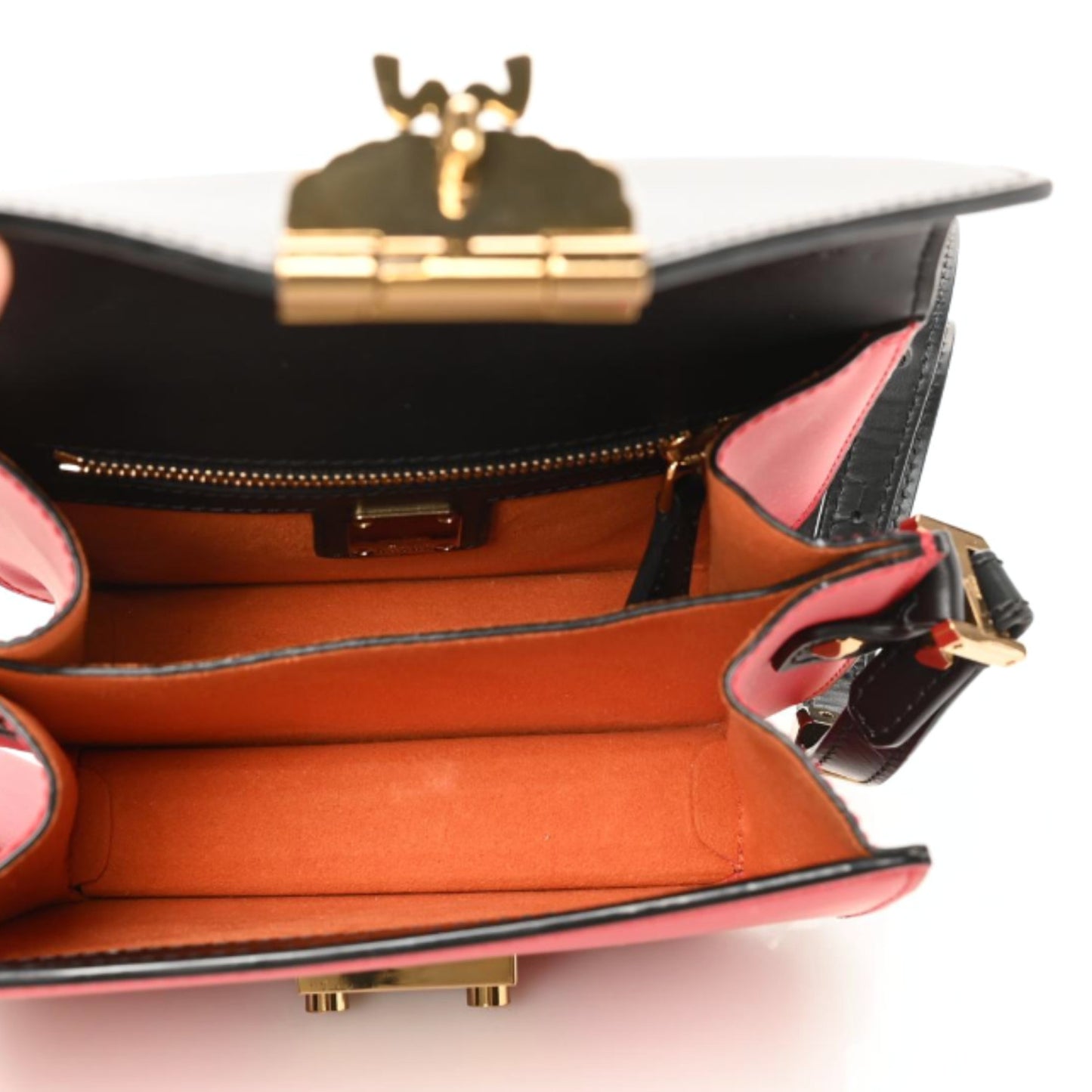 Calfskin Mini Patricia Crossbody Bag Red Black