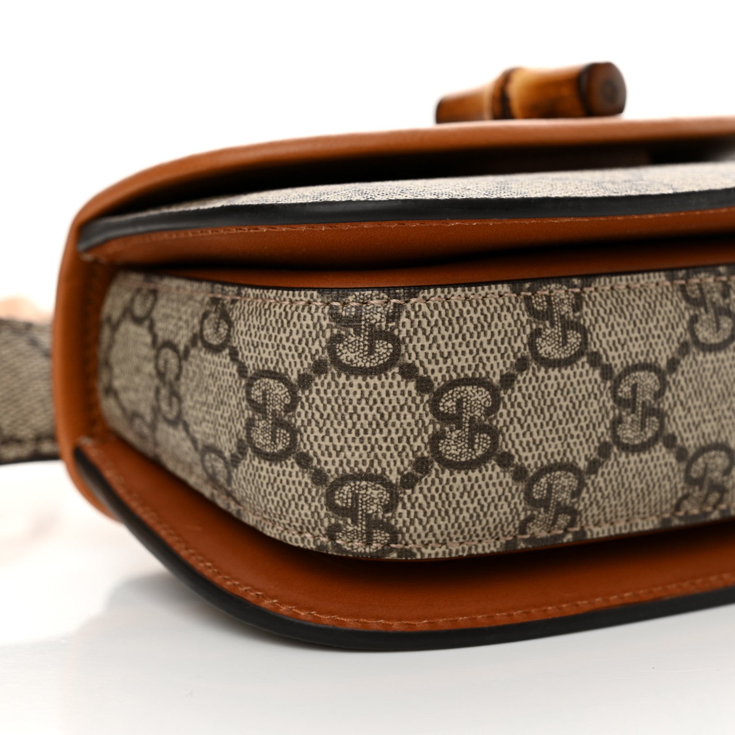 Gucci GG Supreme Monogram Web Bamboo Mini 1947 Belt Bag 80 32 Beige 9 of 12