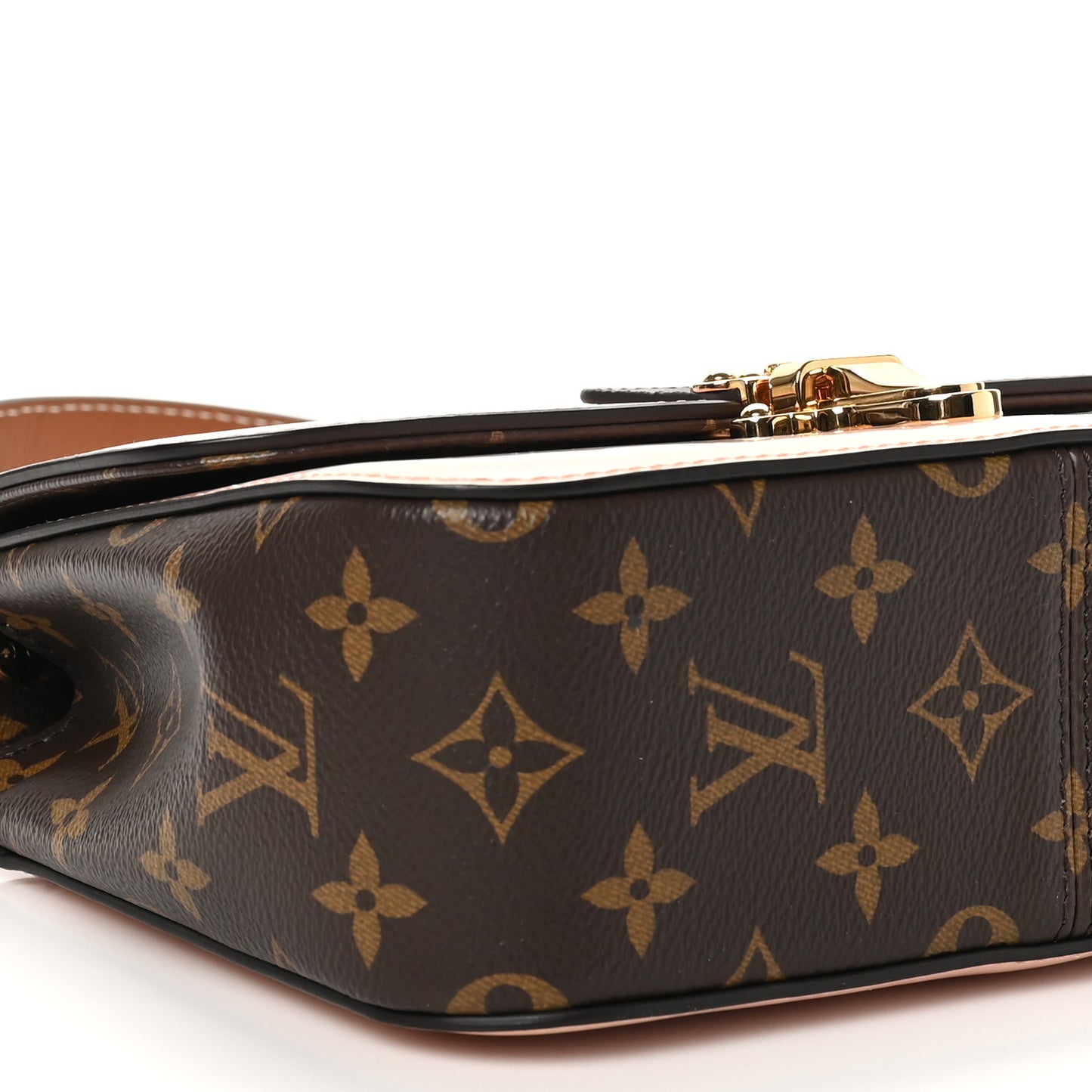 Patent Calfskin Monogram Cherrywood BB Rose Ballerine