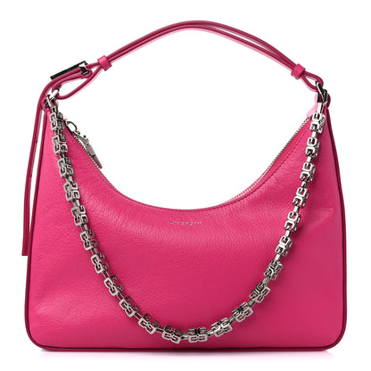 Givenchy Tumbled Calfskin Small Moon Cut Out Shoulder Bag Neon Pink 1 of 9