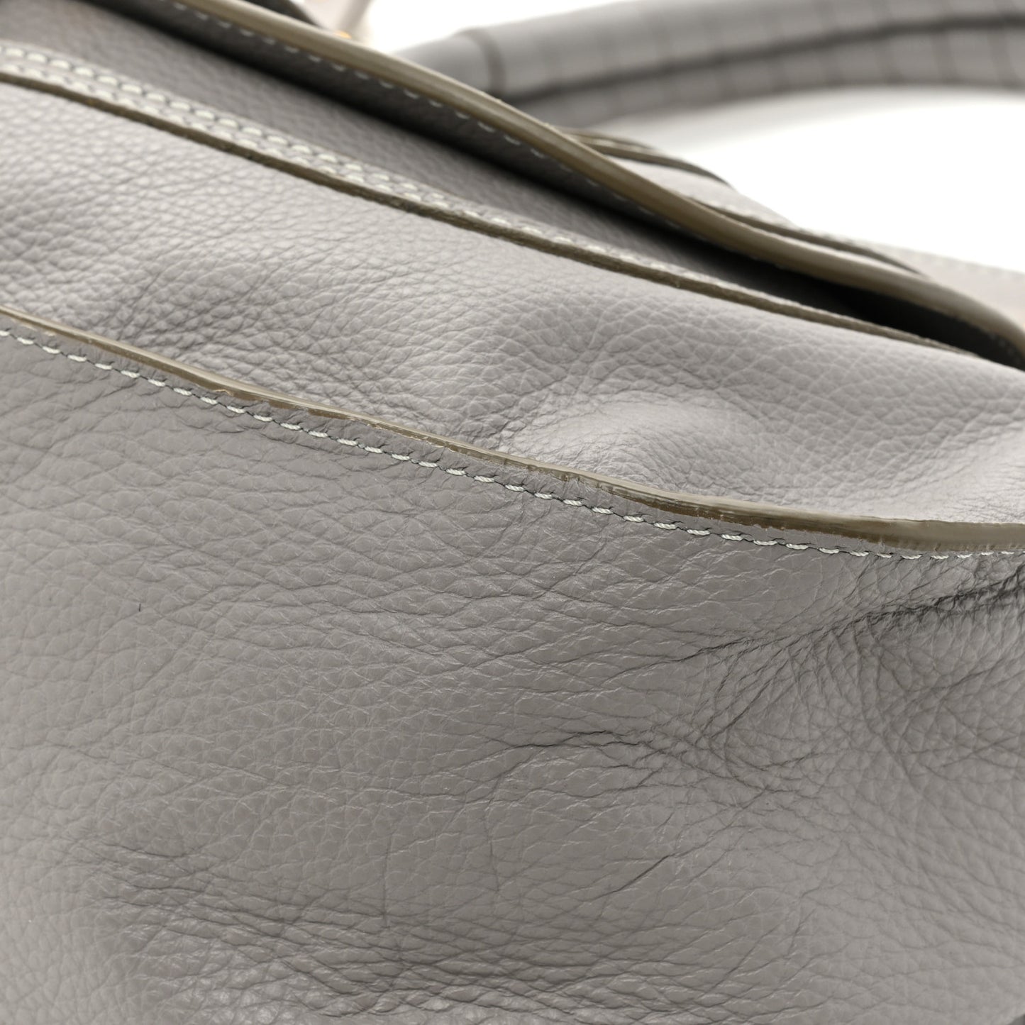 Calfskin Large Marcie Satchel Cashmere Grey