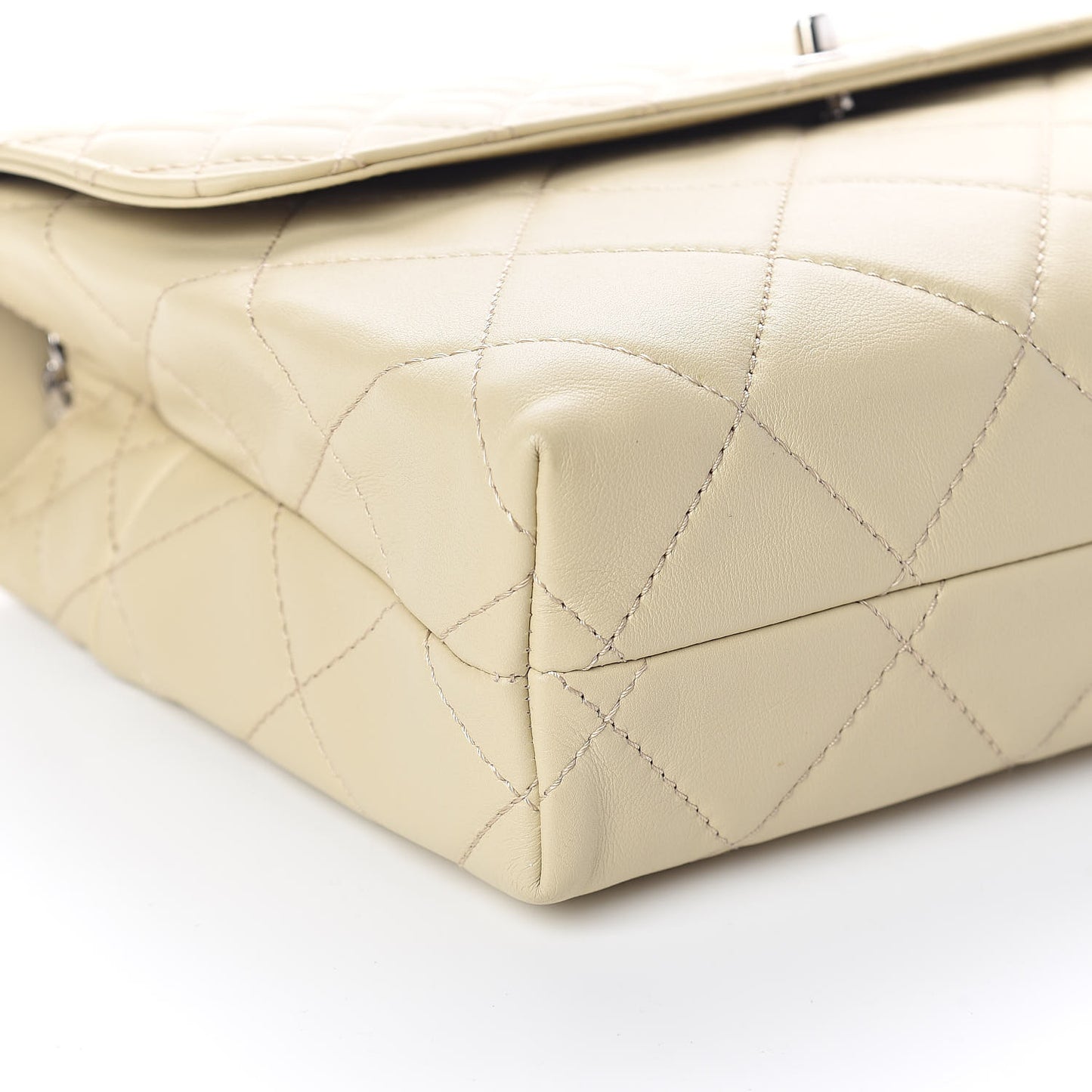 Calfskin Quilted In the Business Flap Bag Beige Clair
