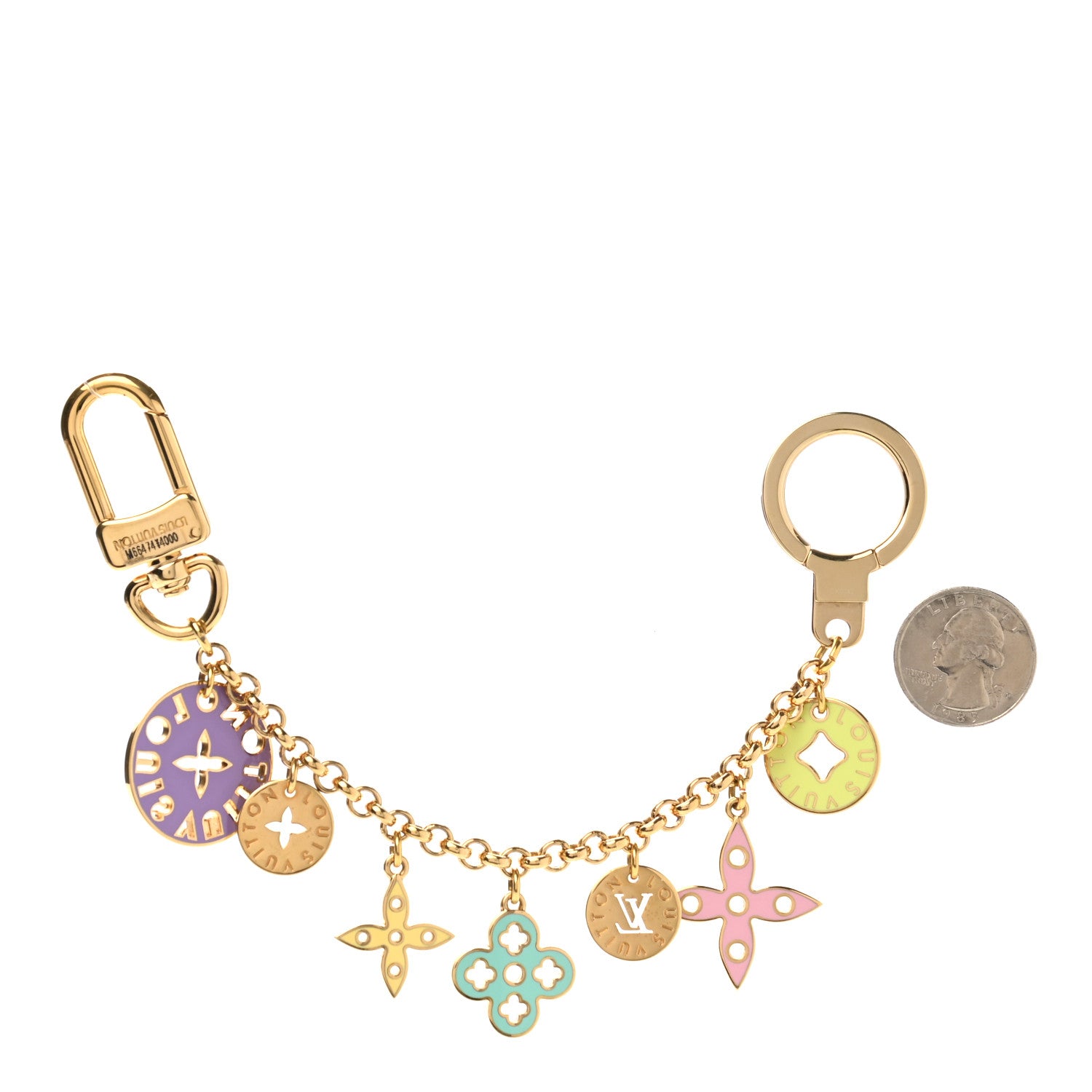 Louis Vuitton Enamel Looping Key Chain Bag Charm Multicolor 2 of 3
