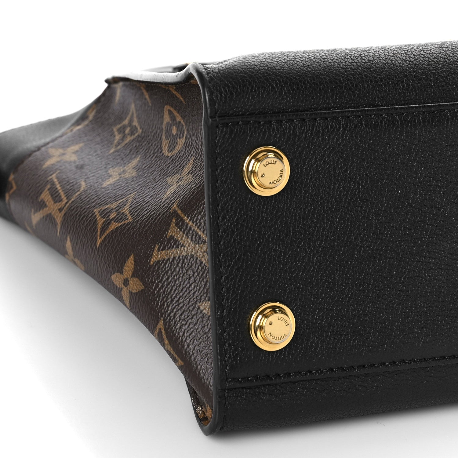 Louis Vuitton Calfskin Monogram On My Side PM Black 7 of 9