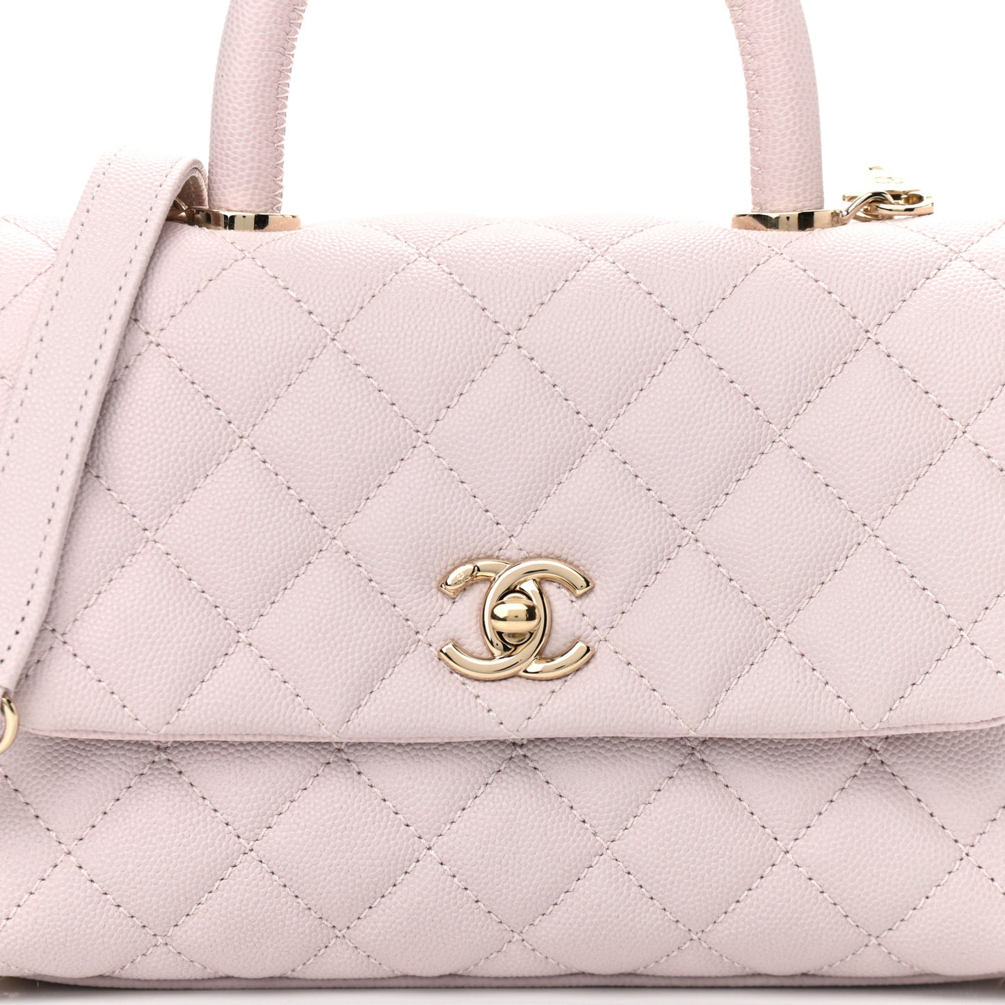 Caviar Quilted Mini Coco Handle Flap Lilas Lilac