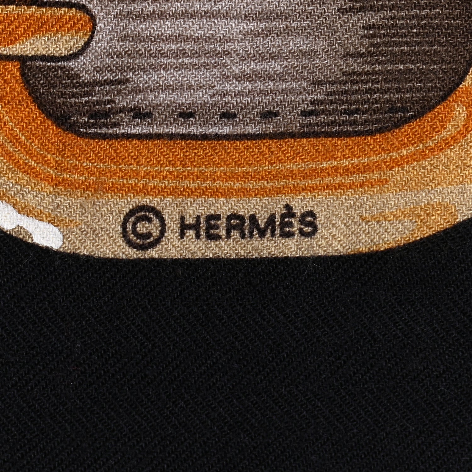 Hermes Cashmere Silk Coaching Shawl 140 5 of 6