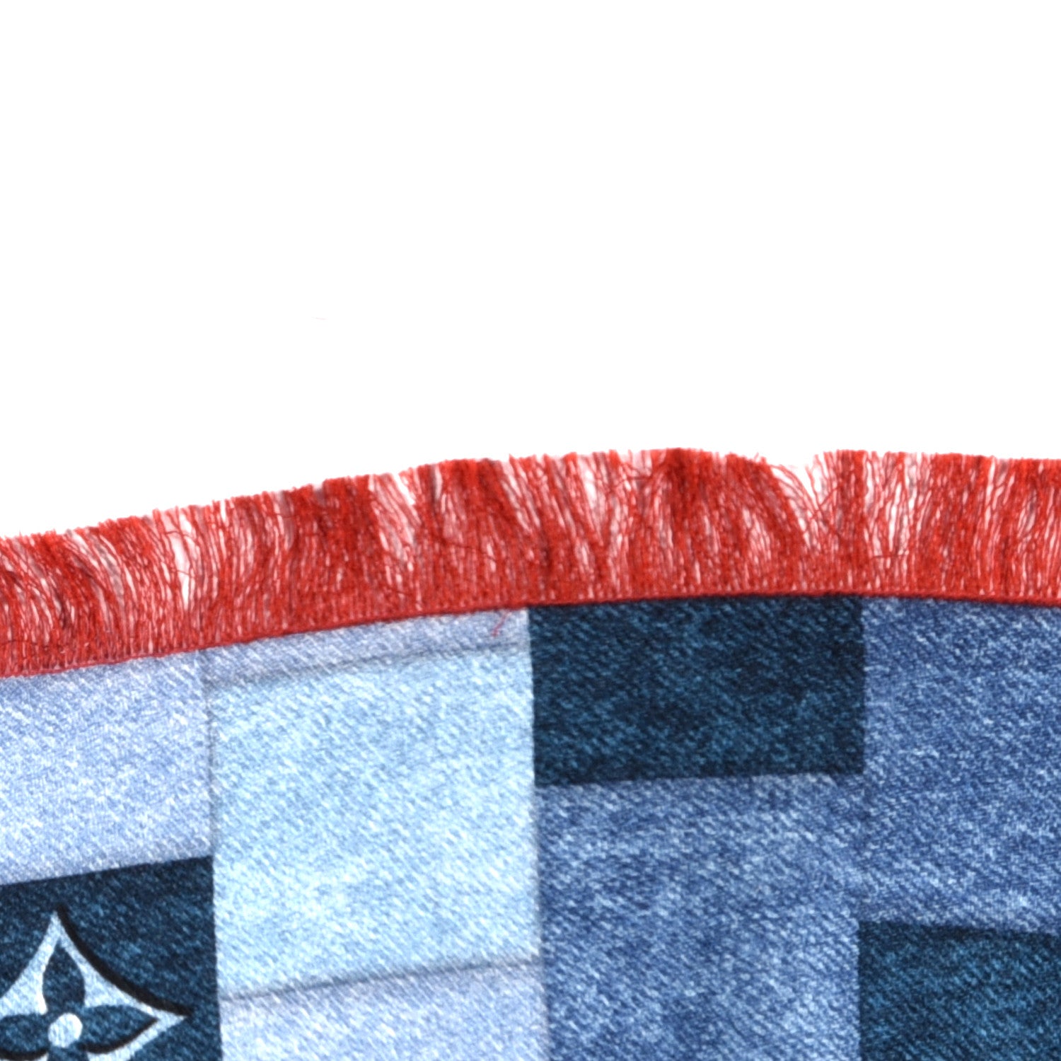 Louis Vuitton Monogram Denim Patchwork Shawl Blue 4 of 4