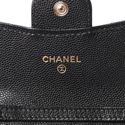 Chanel Caviar Quilted Flap Card Holder On Chain Black 6 of 11