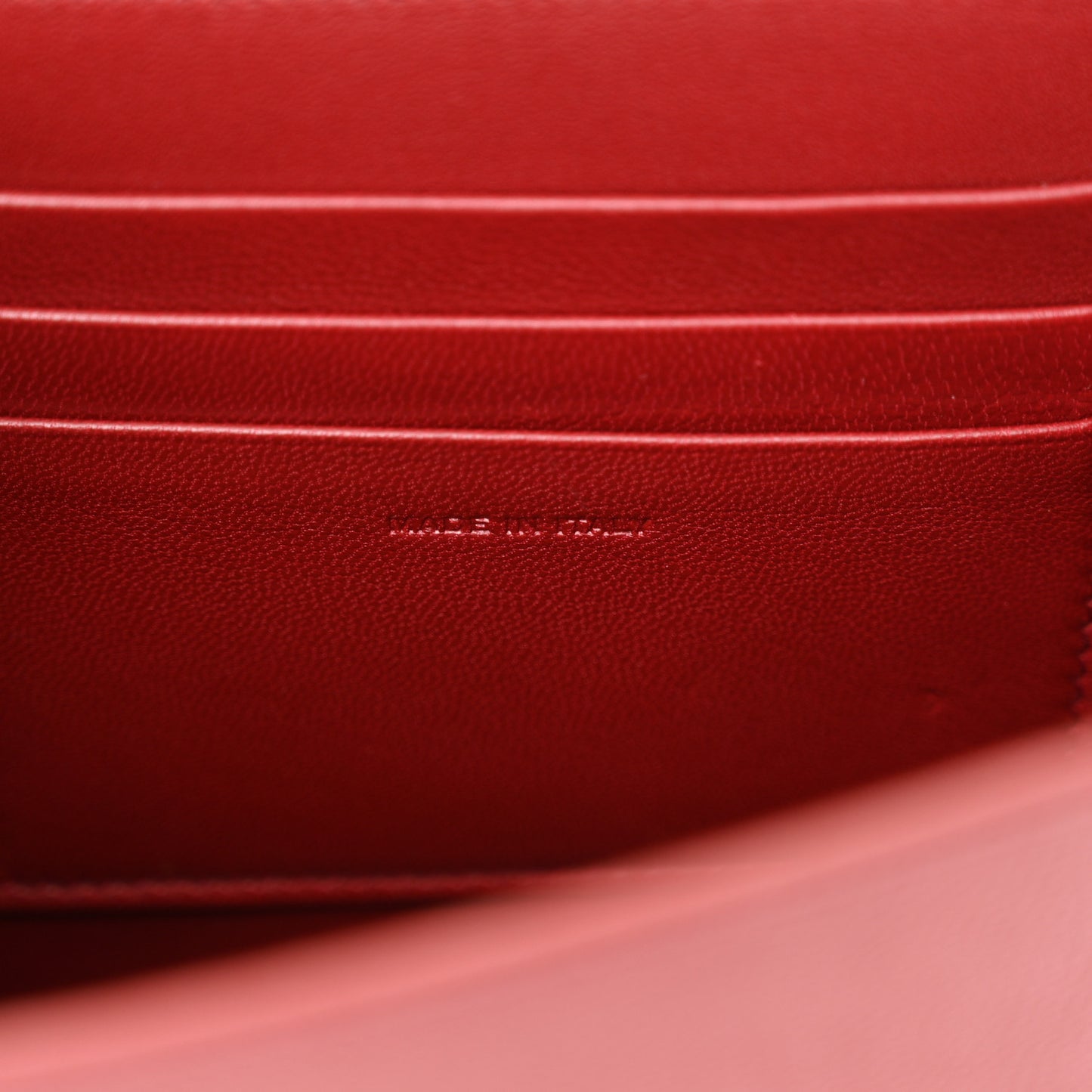 Grain De Poudre Monogram Cassandra Chain Wallet Opyum Red