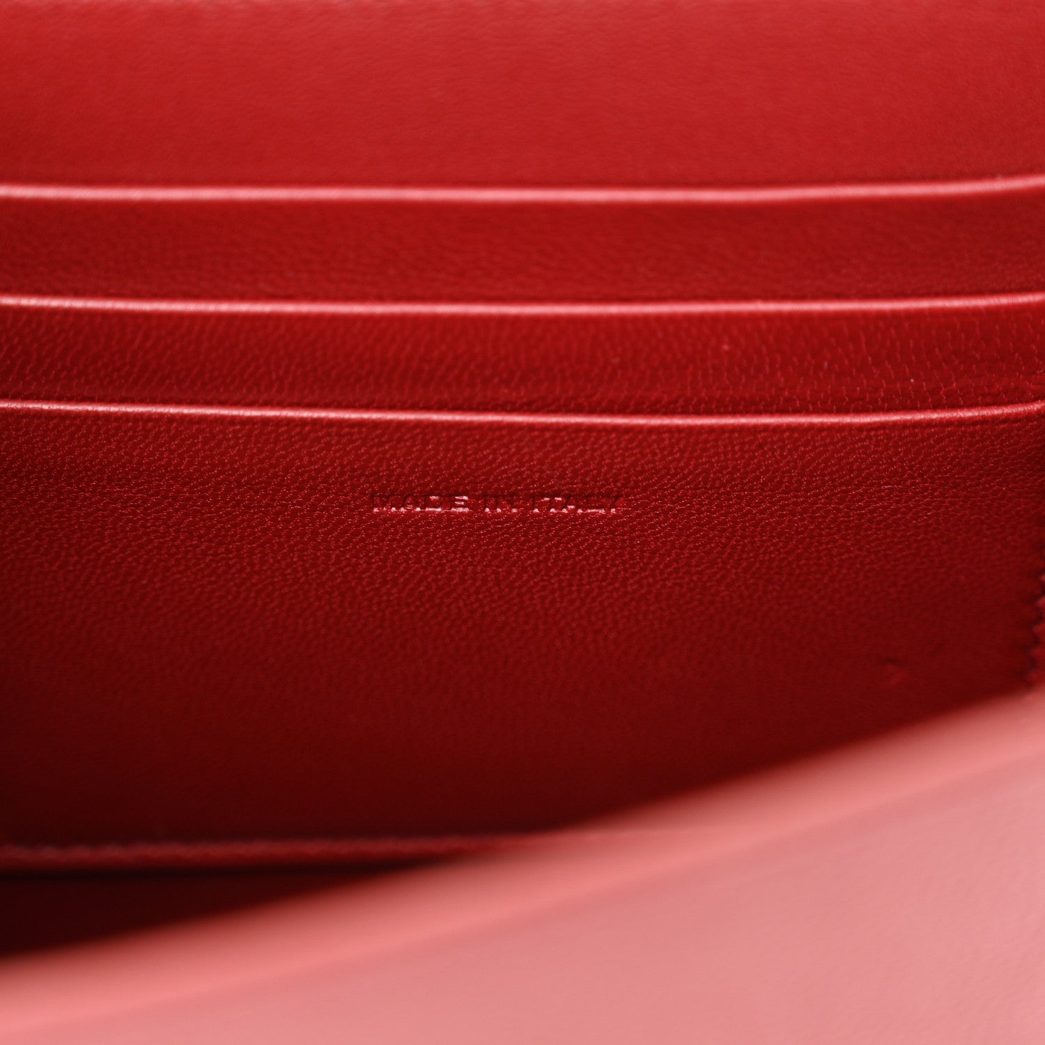 Saint Laurent Grain De Poudre Monogram Cassandra Chain Wallet Opyum Red 7 of 14