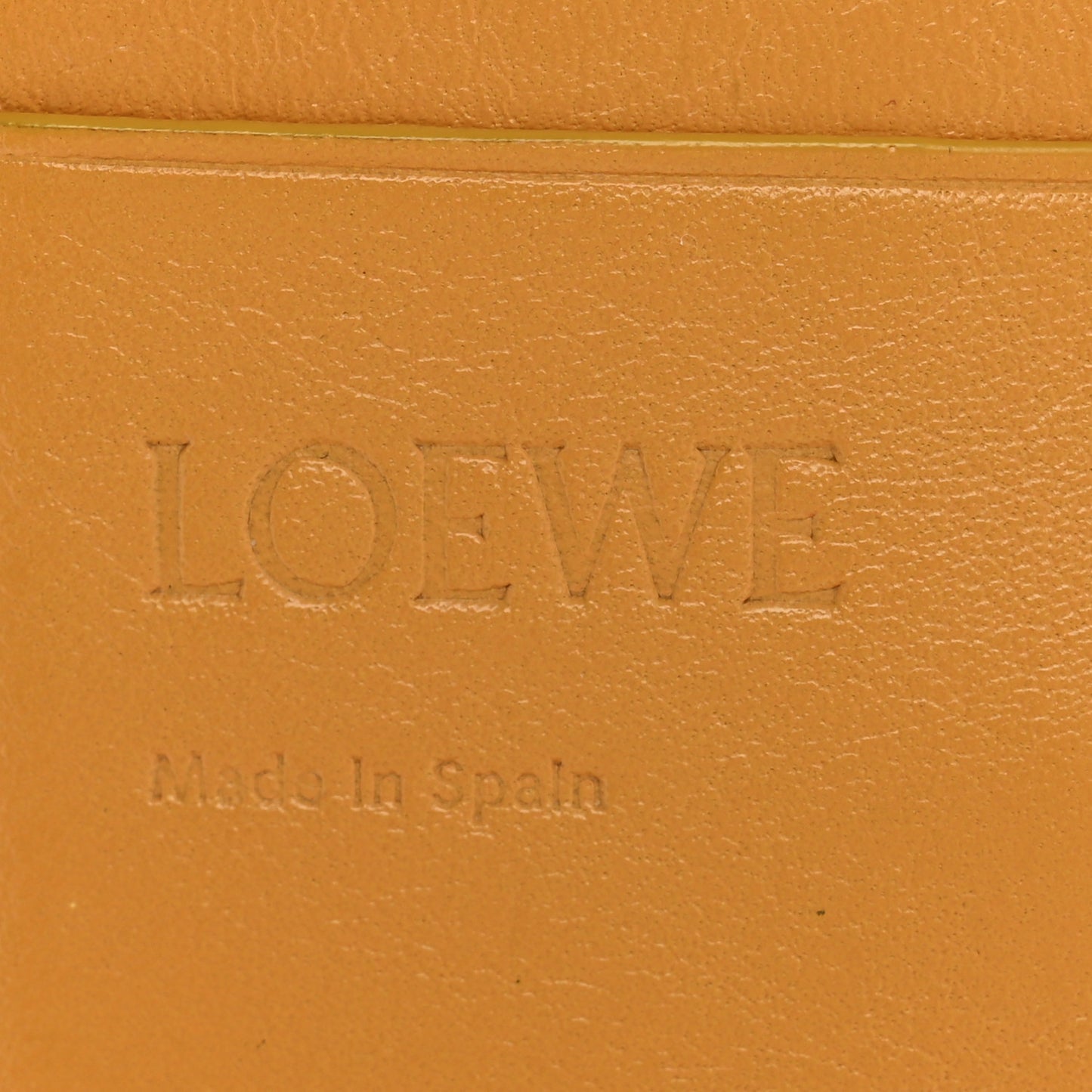 Grained Calfskin Anagram Trifold Wallet Sunflower