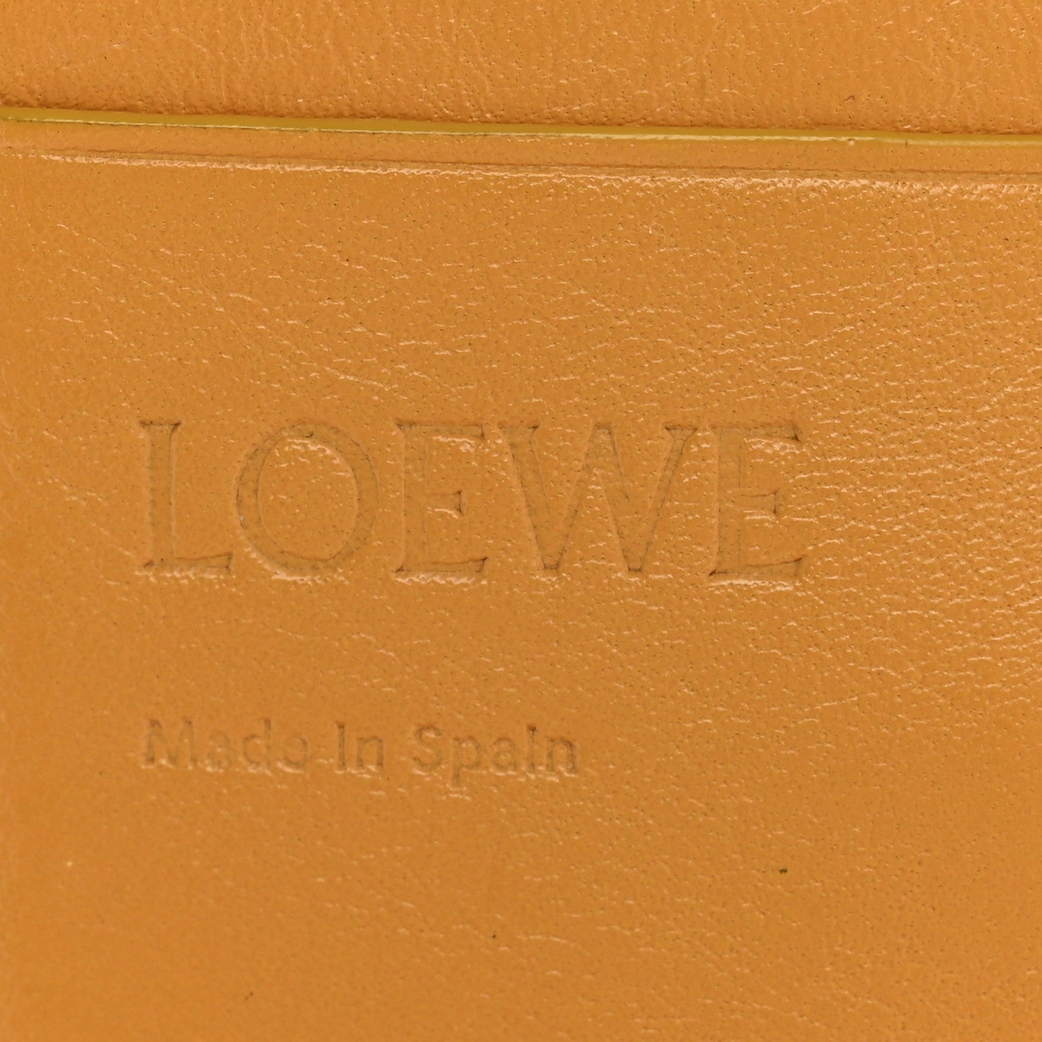 Loewe Grained Calfskin Anagram Trifold Wallet Sunflower 6 of 10