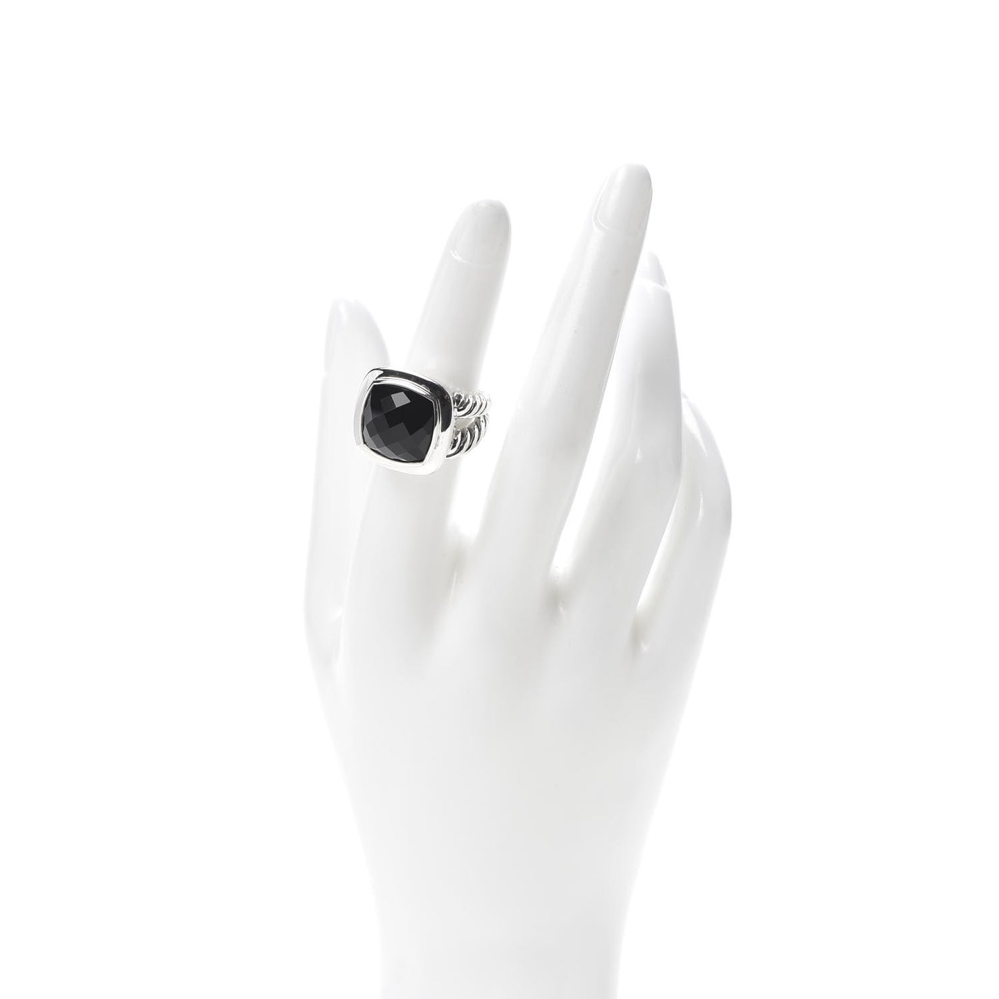 Sterling Silver Black Onyx 14mm Albion Ring 52 6