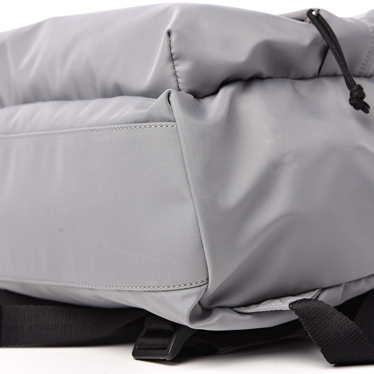 Sport Nylon Logo Embroidered Wheel Backpack Grey Black