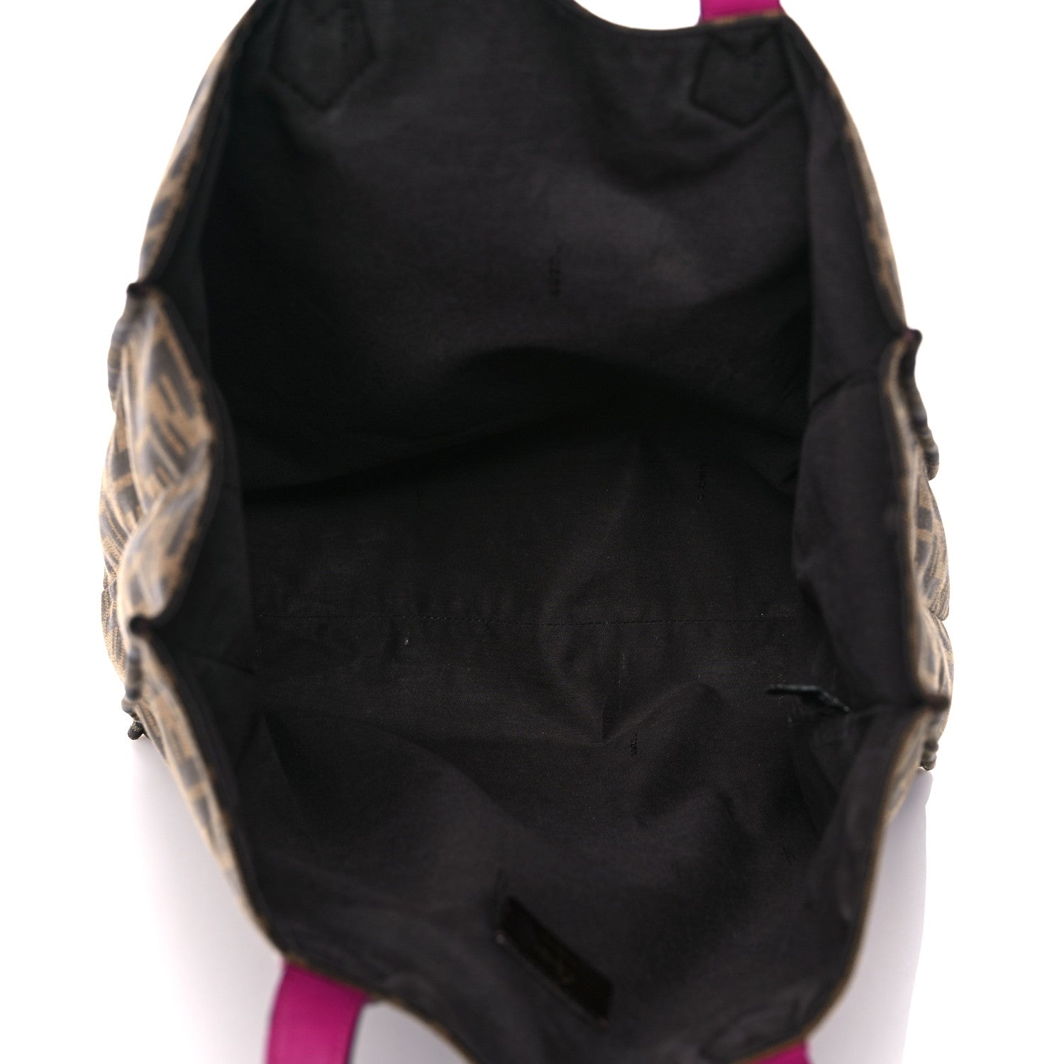 Fendi Zucca Vitello Elite Special Shopping Tote Tobacco Fuxia 5 of 16
