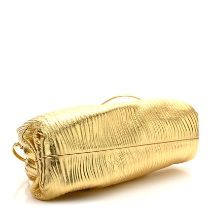 Bottega Veneta Metallic Bark Calfskin The Mini Pouch Gold 4 of 10