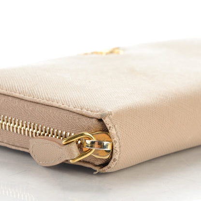 Prada Saffiano Metal Zip Around Wallet Cammeo 10 of 11