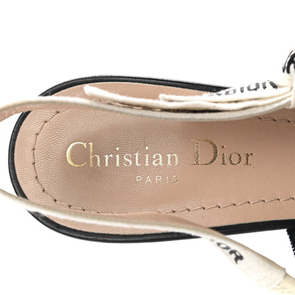Christian Dior Velvet Ribbon J'Adoir Slingback 65mm Pumps 39.5 Deep Blue 6 of 8