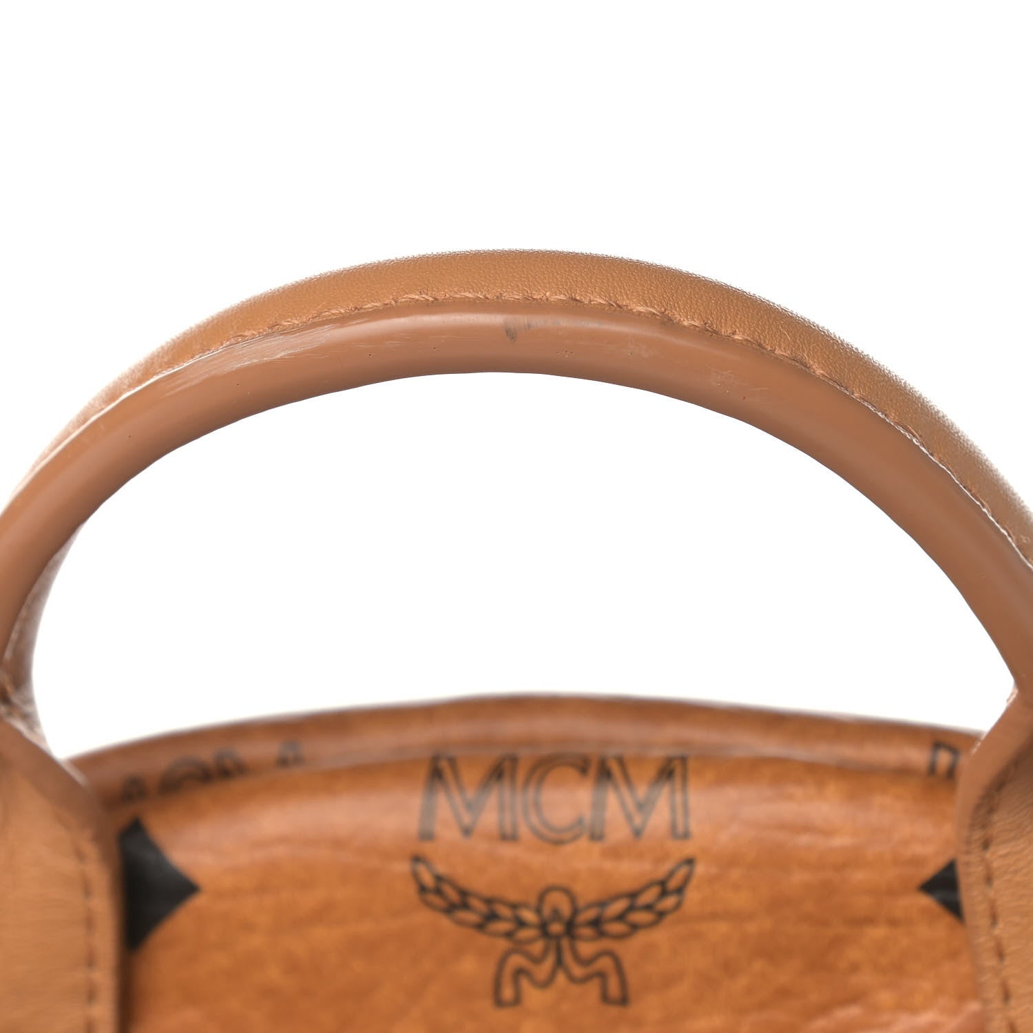 MCM Visetos Crown Stud Medium Stark Backpack Cognac 12 of 13