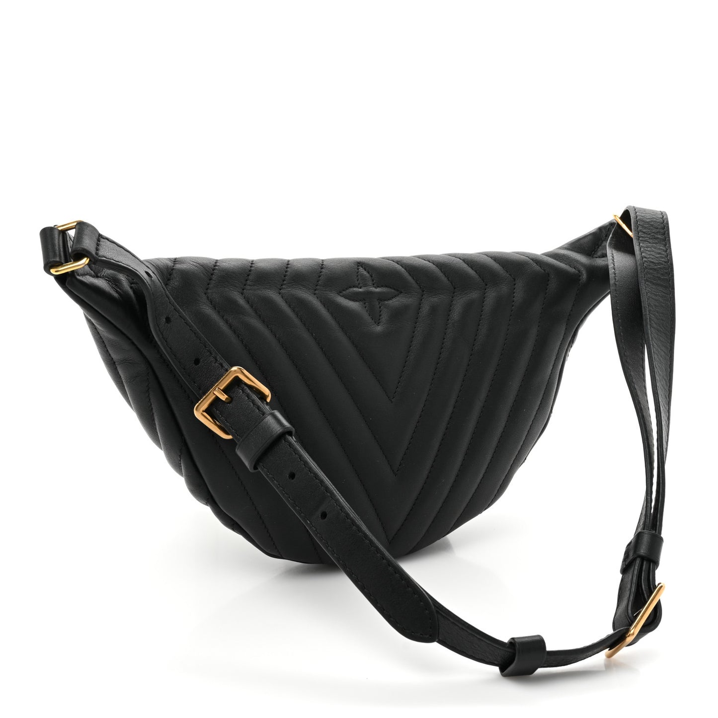 Calfskin Quilted New Wave Bumbag Black