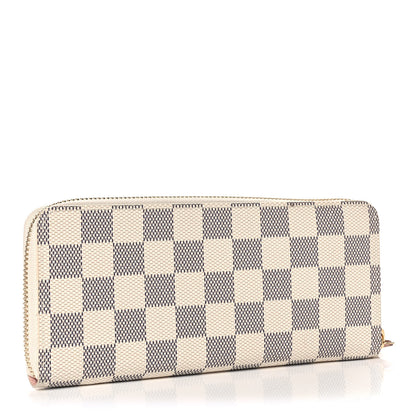 Louis Vuitton Damier Azur Clemence Wallet Rose Ballerine 3 of 10