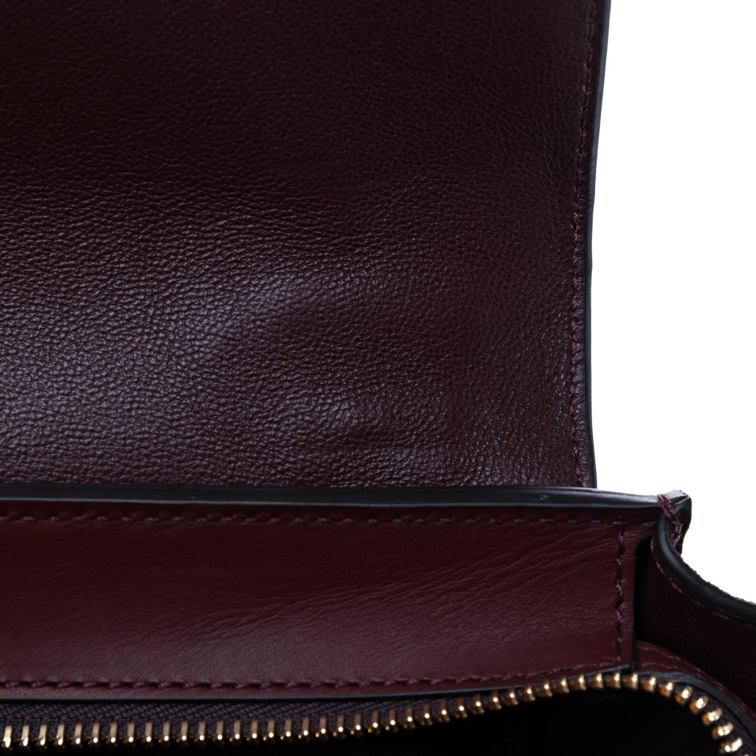 Celine Smooth Calfskin Suede Medium Trapeze Burgundy 6 of 10